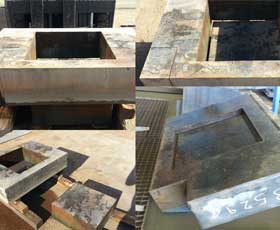 Cutting steel – plates 220mm water jet
