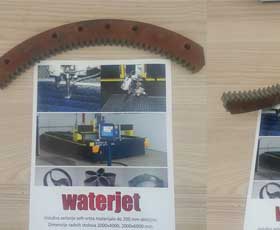 Curve – rack - water jet