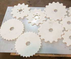 Cutting plastics water jet