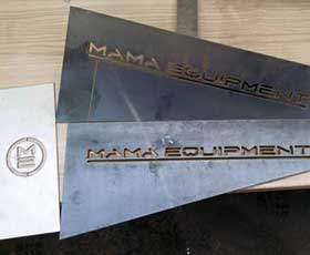 Letters incision water jet 