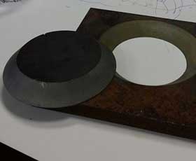 Cutting at an angleof 45°